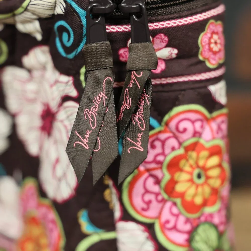 Vera Bradley Retired Mod Floral Pink Insulated Cosmetic Bag/Bottle Holder - Picture 2 of 7